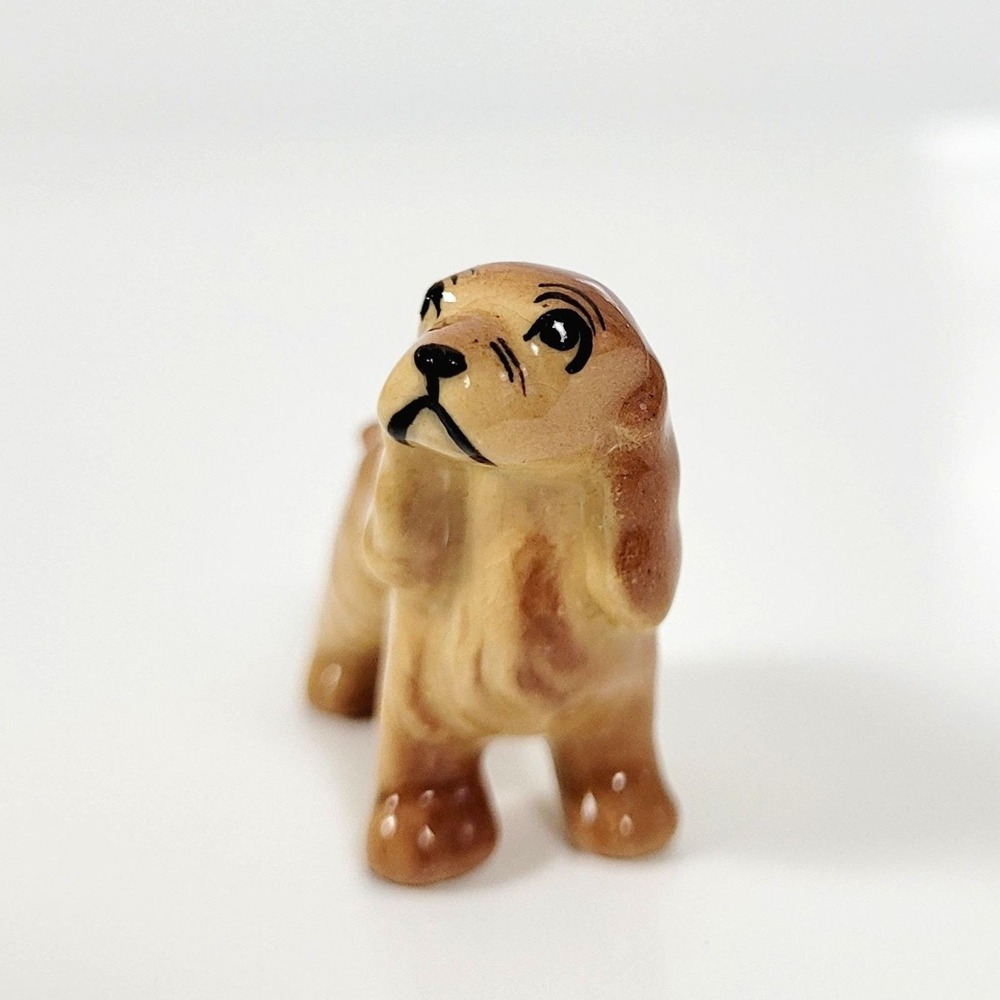 Vintage Hagen-Renaker Miniature Cocker Spaniel Dog Figurine, fawn- standing- 60s - Picture 4 of 16